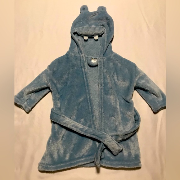 Modern Baby Boy Hippo Bathrobe Size 0-9M - Picture 1 of 7